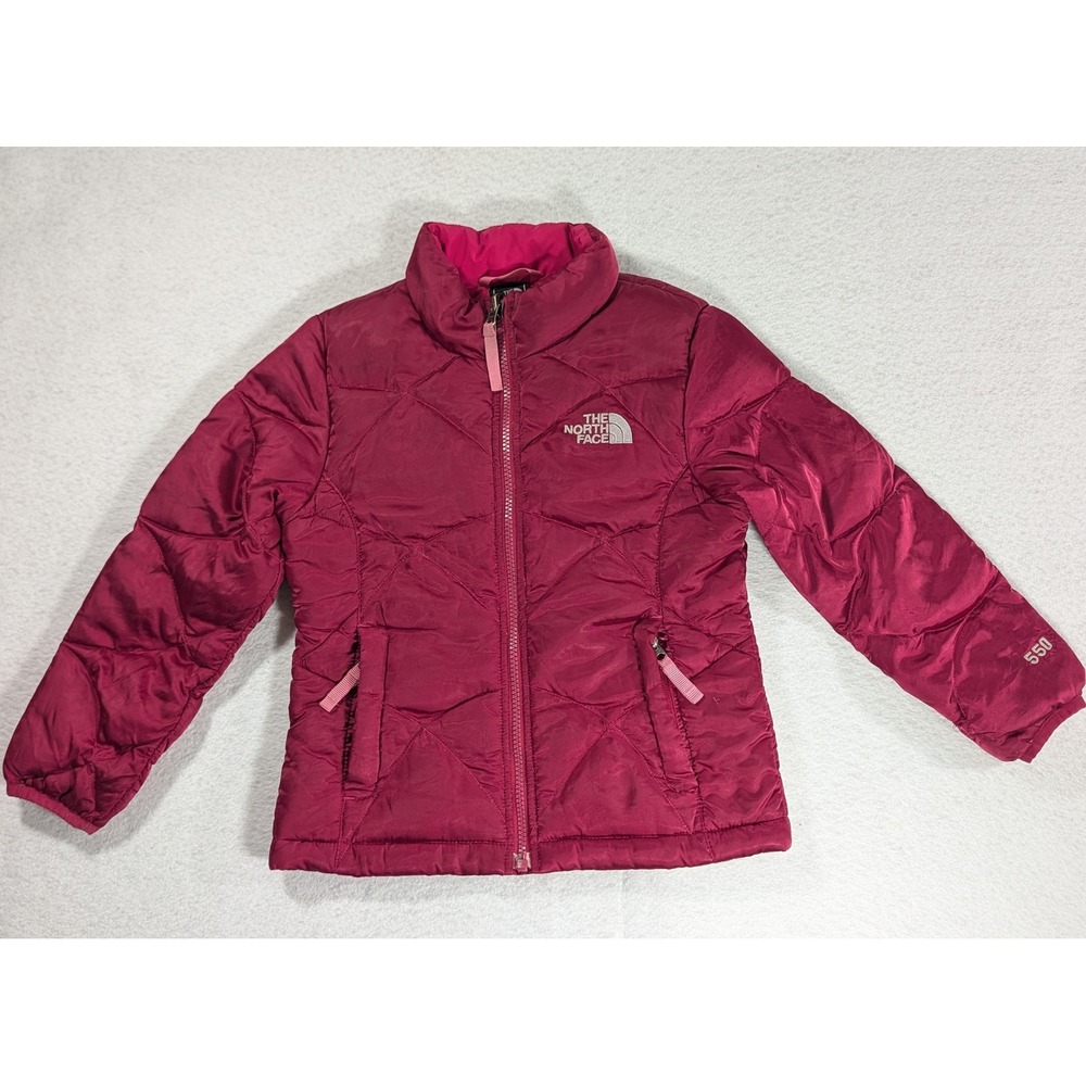 The North Face Girls Aconcagua 550 Down Jacket Magenta XS Puffer Coat